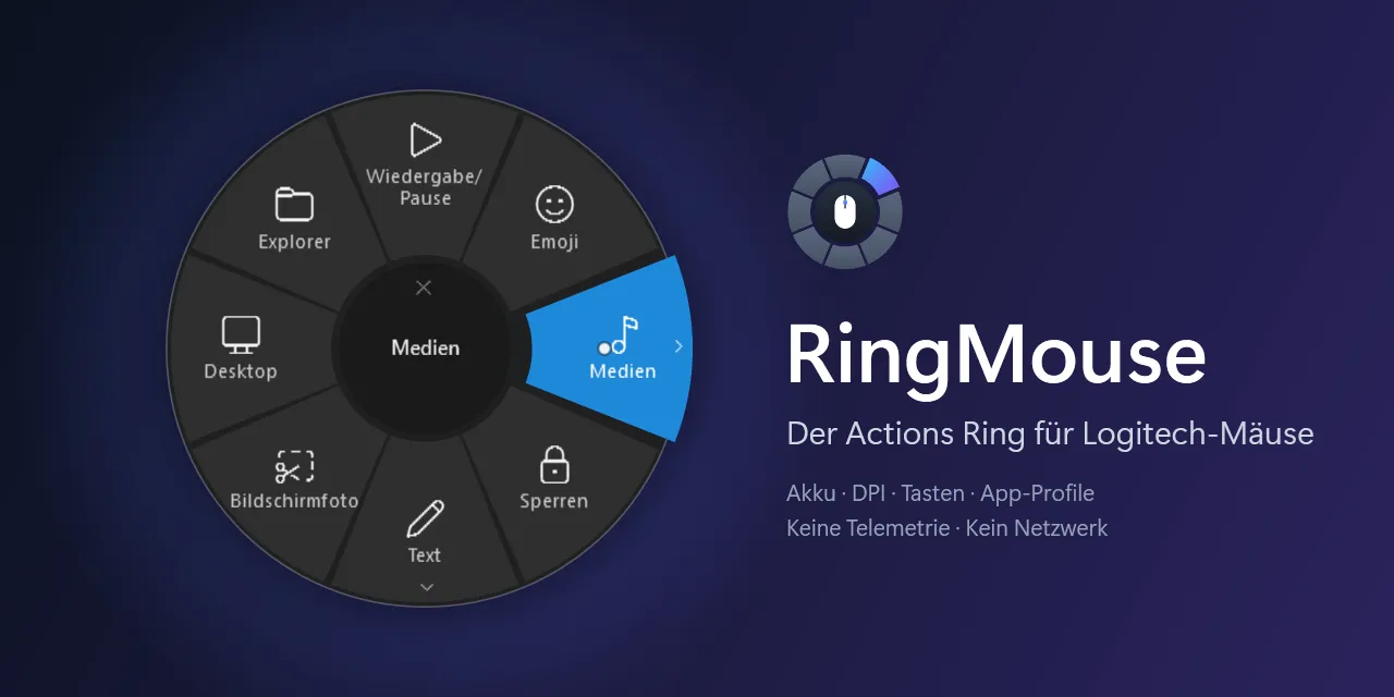 RingMouse – der Actions Ring für Logitech-Mäuse