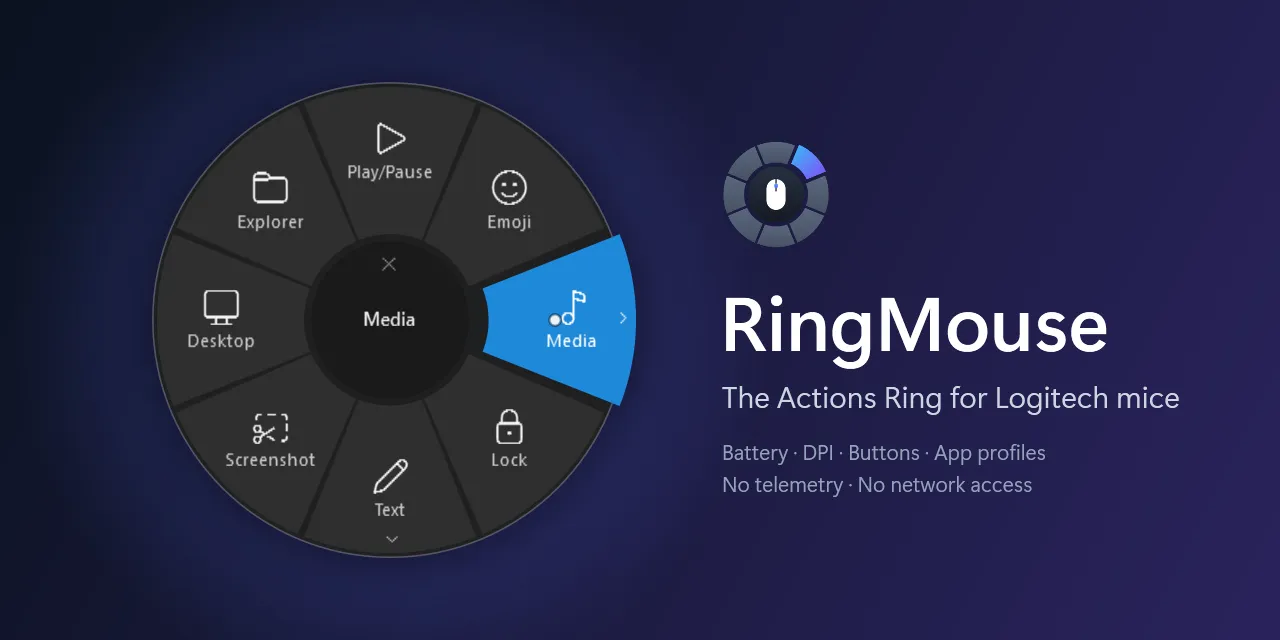 RingMouse – the Actions Ring for Logitech mice